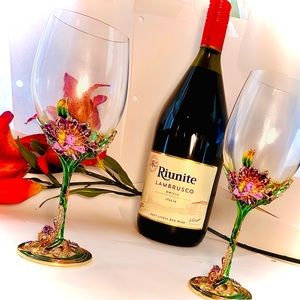 Glass, Crystal Nianxinn In a set of two. Hand blown 350 milliliters